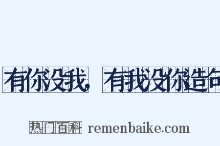 有你没我，有我没你造句是什么意思的图片